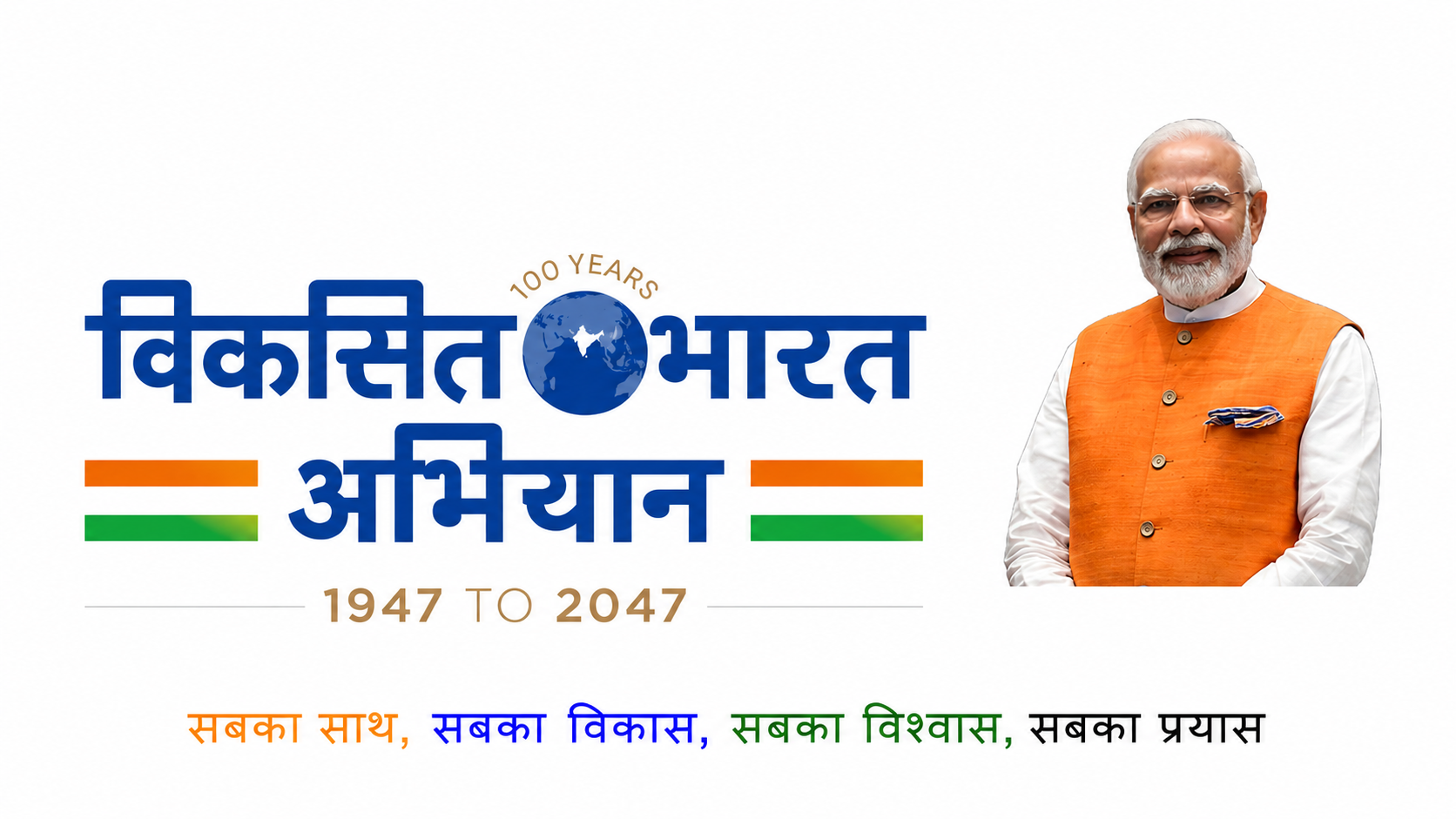 विकसित भारत अभियान 1947 TO 2047 - Hon'ble Prime Minister Shri Narendra Modi - सबका साथ, सबका विकास, सबका विश्वास, सबका प्रयास